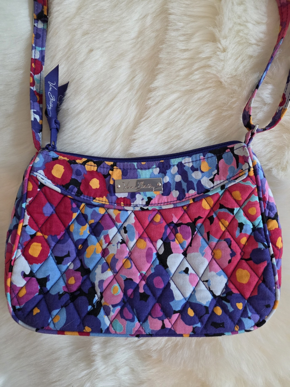 Vera Bradley Quilted Impressionista Little Crossbody Garden Party Flower - Picture 2 of 3